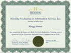 henning certificate